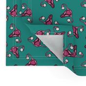 Uterus on Teal