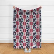 Soccer Patchwork - mens/ boys soccer wholecloth in red white and blue - USA - patchwork sports (90)  - LAD20