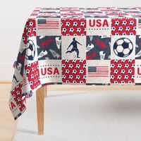 Soccer Patchwork - mens/ boys soccer wholecloth in red white and blue - USA - patchwork sports (90)  - LAD20