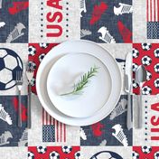 Soccer Patchwork - mens/ boys soccer wholecloth in red white and blue - USA - patchwork sports (90)  - LAD20