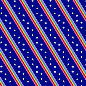 Disco Fever (Blueberry) || rainbow stripes & stars