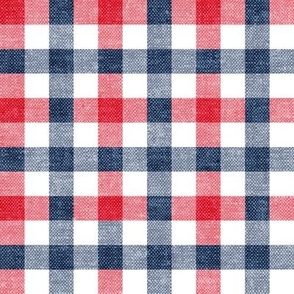 red white and blue plaid - check - LAD20