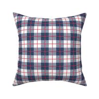 navy and red summer plaid - large check - LAD20
