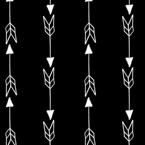 Cute Tribal Arrow Pattern | White on Black