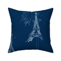 Paris Romance w Stripes Large | Classic Blue 