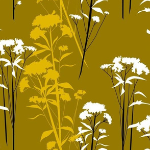 eupatorium flowers - dark mustard