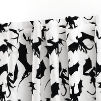 Dragons - black on white