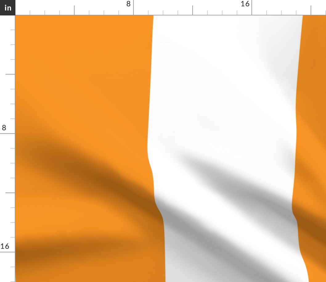 Giant Stripe Orange and White Vertical