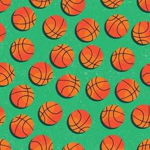 Basketballs on Green by ArtfulFreddy