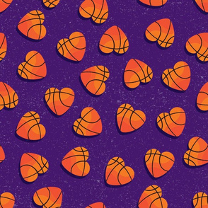 Basketball Love on Purple by ArtfulFreddy