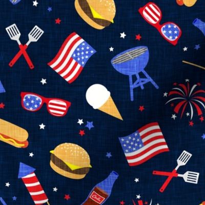 Cookout - Memorial Day/July 4th USA - navy - LAD20