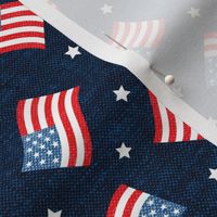 American Flag - USA - stars and flags - navy - LAD20