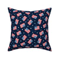 American Flag - USA - stars and flags - navy - LAD20