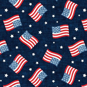 American Flag - USA - stars and flags - navy - LAD20