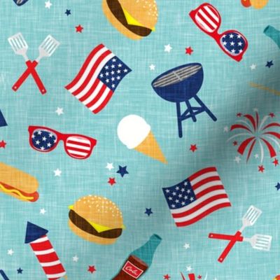 Cookout - Memorial Day/July 4th USA - blue2 - LAD20