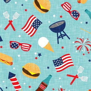 Cookout - Memorial Day/July 4th USA - blue2 - LAD20