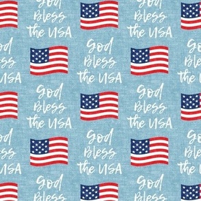 God Bless the USA - American Flag - blue - LAD20
