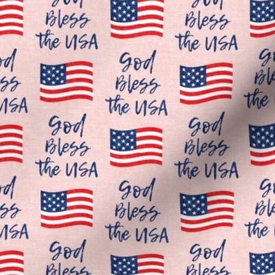 God Bless the USA - American Flag - pink - LAD20