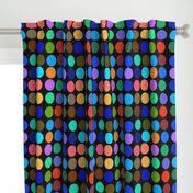 Dotty Spots #2 - multi colours on black, large 