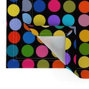 Dotty Spots #1 - multi colours on black, medium