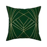 Art Deco on Emerald Green - Large Scale