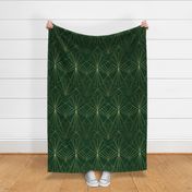 Art Deco on Emerald Green - Large Scale