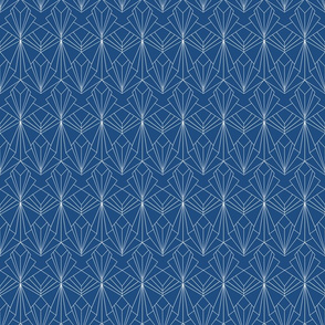 Art Deco on Classic Blue - Small Scales