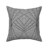 Art Deco on Scratched Grey - Large Scale