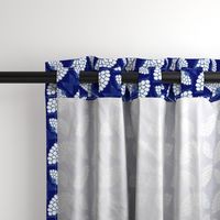 Bold Floral Print in Navy - Small Scale