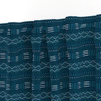 Mudcloth on Teal - Small Scale