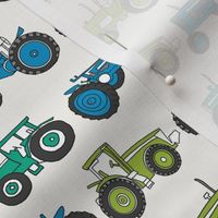 tractor fabric - vintage tractors, farm fabric, farmyard fabric, kids fabric,, nursery fabric, - green