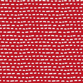 stripe fabric - dots, lines fabric, hand drawn fabric, simple fabric, neutral fabric, nursery - red