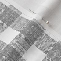 hand-drawn gingham fabric - gingham fabric, stripes, check, plaid -grey