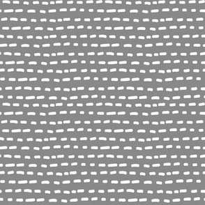 stripe fabric - dots, lines fabric, hand drawn fabric, simple fabric, neutral fabric, nursery - grey