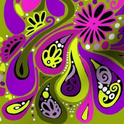   Happy Spring greens_pinks_purple