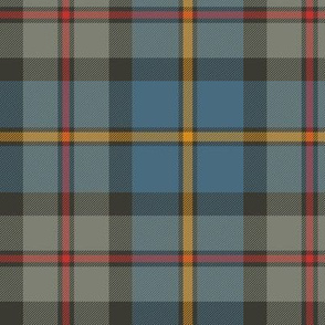 MacLeod Green or Hunting tartan, 6", grey weathered 