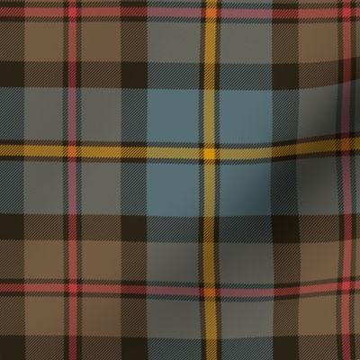 MacLeod Green or Hunting tartan, 6", cyan/brown weathered 