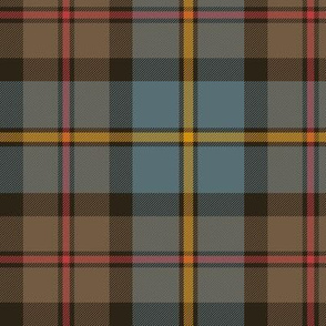 MacLeod Green or Hunting tartan, 6", cyan/brown weathered 