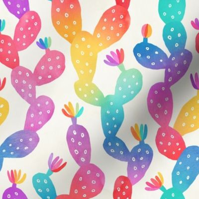 Watercolor Rainbow Cacti