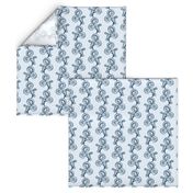 Lg Lily of the Valley Outline on Ice Blue