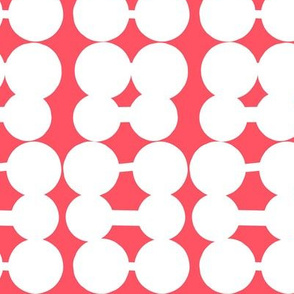 Dumbell Dots_Orange/White