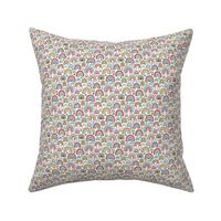 Rainbow Hearts & Stars Summer Love Doodle Tiny Small 0,75 inch