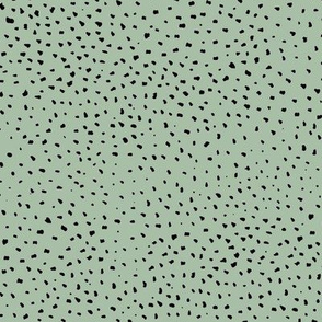 Little cheetah baby animal print minimal small speckles and spots abstract wild cat fur eucalyptus dusty green