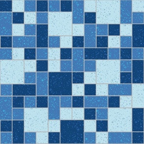 Mid Century tiles classic blue