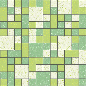 Mid Century tiles greens