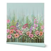 Le sacre du printemps watercolor flower bordure