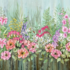 Le sacre du printemps watercolor flower bordure