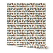 tractor fabric, tractors, vintage tractors  - neutral fabric, farm fabric, kids fabric - teal