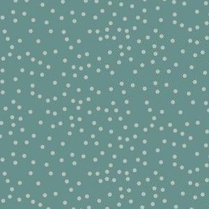secret garden muted green and taupe dots 