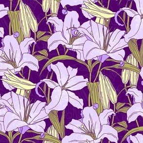 Lilac Dark Summer Lilies